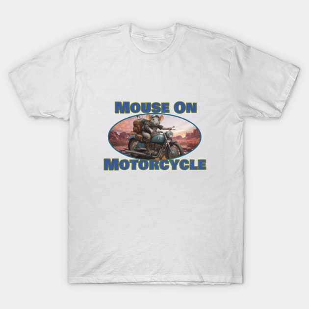 Mouse on Motorcycle T-Shirt by CS77